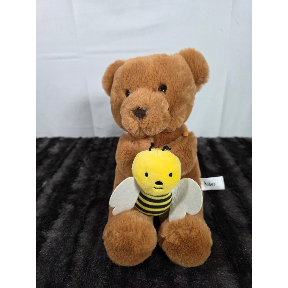 Aurora World Asher Teddy Bear Plush Brown Stuffed Animal with Bumblebee Bee 2022